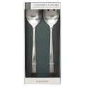 Couverts à salade en acier inoxydable brossé gris