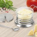Distributeur de parmesan 18,5cl en verre et inox avec sa cuillère