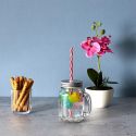 Set de 40 glaçons réutilisables en plastique bleu, rose et jaune