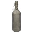 Bouteille à clapet 1L en verre teinté gris