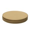 Set de 4 dessous de verre ronds en plastique effet doré (Ø10 cm)