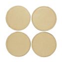 Set de 4 dessous de verre ronds en plastique effet doré (Ø10 cm)