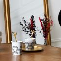 Set de 4 cuillères à café dorées en acier inoxydable style feuilles