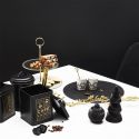 Set de 4 cuillères à café dorées en acier inoxydable style feuilles