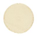 Ensemble de 6 sets de table ronds en papier beige naturel à franges (Ø38 cm)