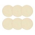 Ensemble de 6 sets de table ronds en papier beige naturel à franges (Ø38 cm)