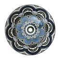 Set de 6 assiettes creuses en porcelaine bleu mandala (Ø20cm)