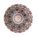 Set de 6 assiettes creuses en porcelaine orange mandala (Ø20cm)
