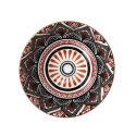 Set de 6 bols en porcelaine orange mandala (Ø12cm)