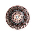 Set de 6 bols en porcelaine orange mandala (Ø15cm)