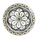 Set de 6 assiettes plates en porcelaine vert mandala (Ø26cm)