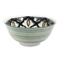 Set de 6 bols en porcelaine vert mandala (Ø15cm)