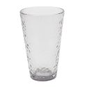 Set de 6 verres 34cl en verre martelé gris fumé