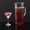 Pichet 2L en Verre Transparent Gradué avec 6 Recettes de Cocktails intégrées