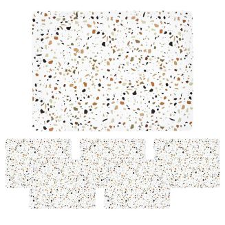 Ensemble de 6 sets de table en plastique effet terrazzo(40x30cm)