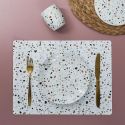 Ensemble de 6 sets de table en plastique effet terrazzo(40x30cm)