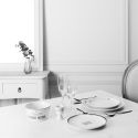 Set de 2 bols en céramique blanc et noir avec message "Grand Hotel" (Ø14 cm)