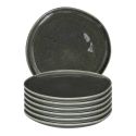 Set de 6 assiettes plates en céramique au grés du temps vert (Ø27cm) - MAKA