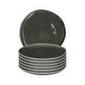 Set de 6 assiettes à dessert en céramique au grés du temps vert (Ø21cm) - MAKA