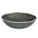 Set de 6 assiettes creuses en céramique au grés du temps vert (Ø18,7cm) - MAKA