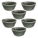 Set de 6 bols en céramique au grés du temps vert (Ø15cm) - MAKA