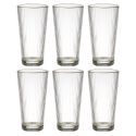 Set de 6 verres 40cl en verre avec stries et liseré doré