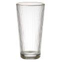 Set de 6 verres 40cl en verre avec stries et liseré doré