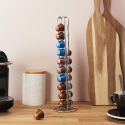 Porte-capsules en métal noir pour 20 dosettes Nespresso