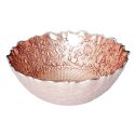 Set de 6 bols en verre motif ethnique teinte cuivre (Ø15 cm)