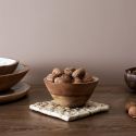 Dessous de plat carré en maïs naturel tressé de 15 cm