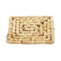 Dessous de plat carré en maïs naturel tressé de 15 cm