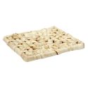 Dessous de plat carré en maïs naturel tressé de 15 cm