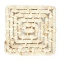 Dessous de plat carré en maïs naturel tressé de 15 cm