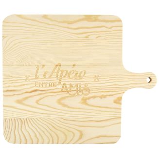 Planche de présentation apéritive en bois avec emplacements personnalisés