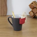 Set de 4 reposes sachets de thé suspendus en plastique coloré (vert, bleu, orange, rouge)