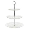 Plateau décoratif en verre à 3 niveaux (Ø25, 20 et 15 cm)