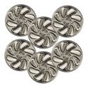 Set de 6 assiettes à huîtres en acier inoxydable argenté (8 huitres)