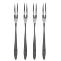 Set de 4 fourchettes à escargots en acier inoxydable argenté