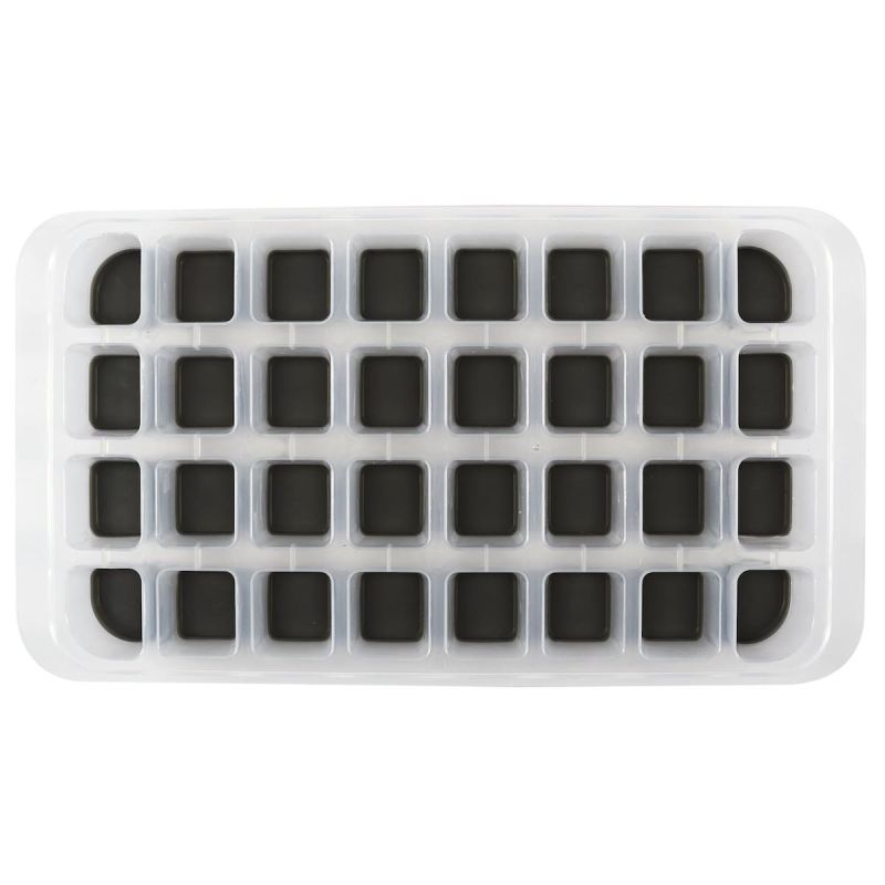 Bac à glaçons souple gris capacité 32 glaçons en polypropylène et caoutchouc Bac à glaçons souple gris capacité 32 glaçons en polypropylène et caoutchouc