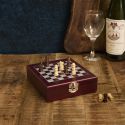 Coffret de vin 4 accessoires avec échiquier