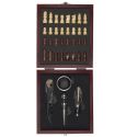 Coffret de vin 4 accessoires avec échiquier