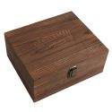 Coffret whisky 10 accessoires (2 verres, pince de service, 6 glaçons inox) style gentleman
