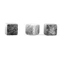 Set de 9 pierres à whisky grises avec filet de rangement