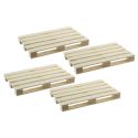 Set de 4 dessous de verre en forme de palette en bois de pin naturel