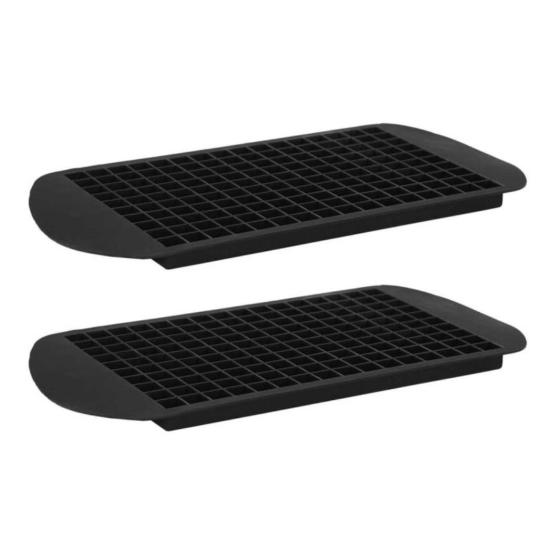 Set de 2 moules souples noir en silicone pour glace pilée Set de 2 moules souples noir en silicone pour glace pilée