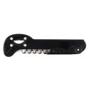 Tire-bouchon multifonction 3 en 1 en inox et plastique noir
