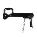 Tire-bouchon multifonction 3 en 1 en inox et plastique noir