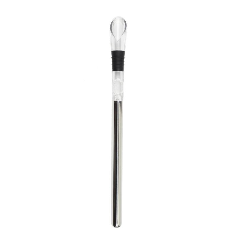 Bâton rafraîchisseur en acier inoxydable argenté avec verseur intégré Bâton rafraîchisseur en acier inoxydable argenté avec verseur intégré