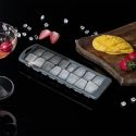 Set de 2 Moules gris à glaçons cubes capacité 16 glaçons en polypropylène