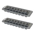 Set de 2 Moules gris à glaçons cubes capacité 16 glaçons en polypropylène